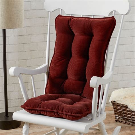 white cushioned rocking chair|standard rocking chair cushions.